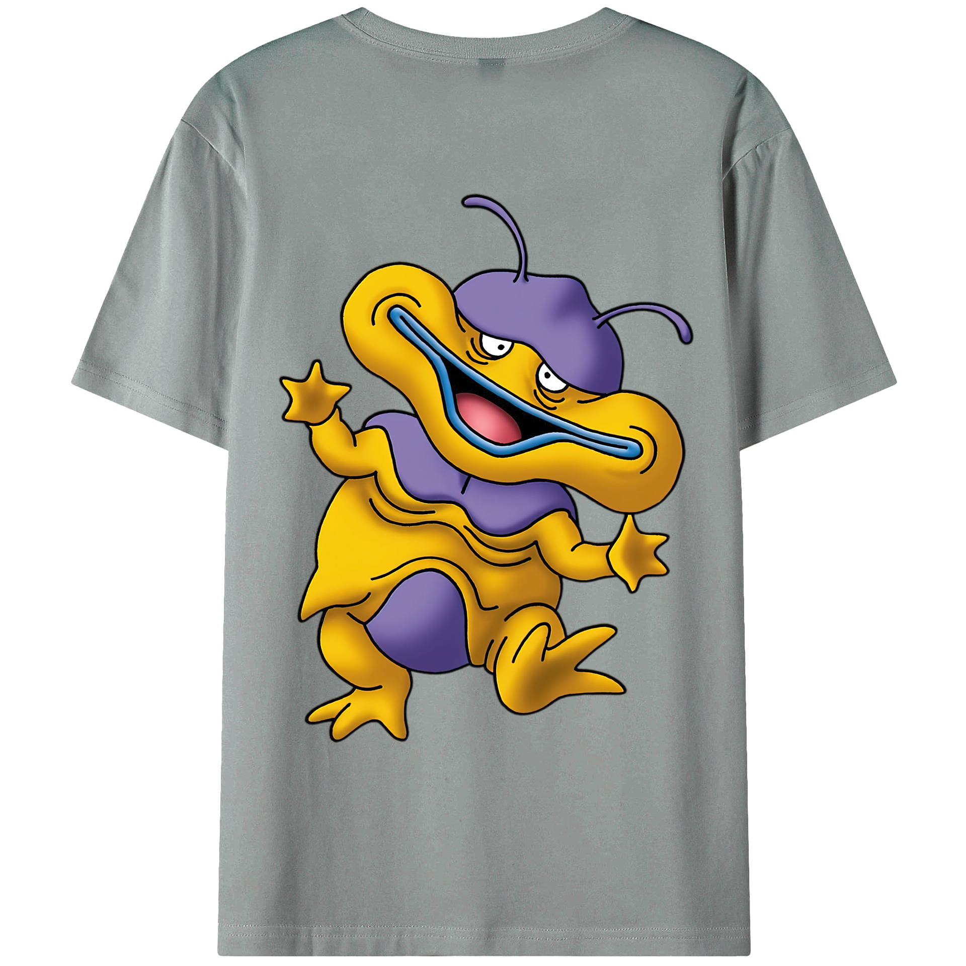 （画像用） ドラゴンクエスト Doragon Kuesuto Dragon Quest 綿100％ メンズ半袖Tシャツ（バックプリント） 通気性